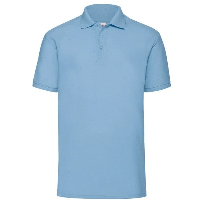 Huge Savings Fruit Of The Loom 65/35 Polo - Sky Blue