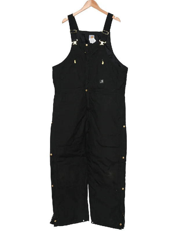 Weekend Discounts You Deserve Black Carhartt Workwear Dungarees - W48 L30