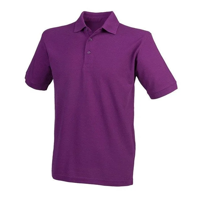 Quick Sale Henbury 65/35 Classic Piqué Polo Shirt - Magenta