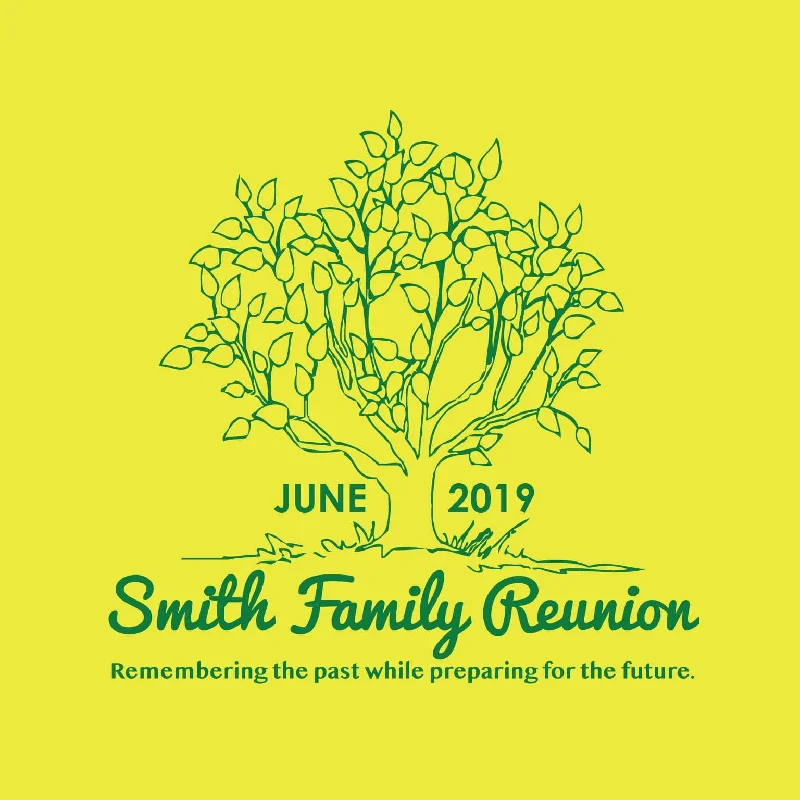 Closeout Tree Leaves Family Reunion T-Shirt Design R1-64