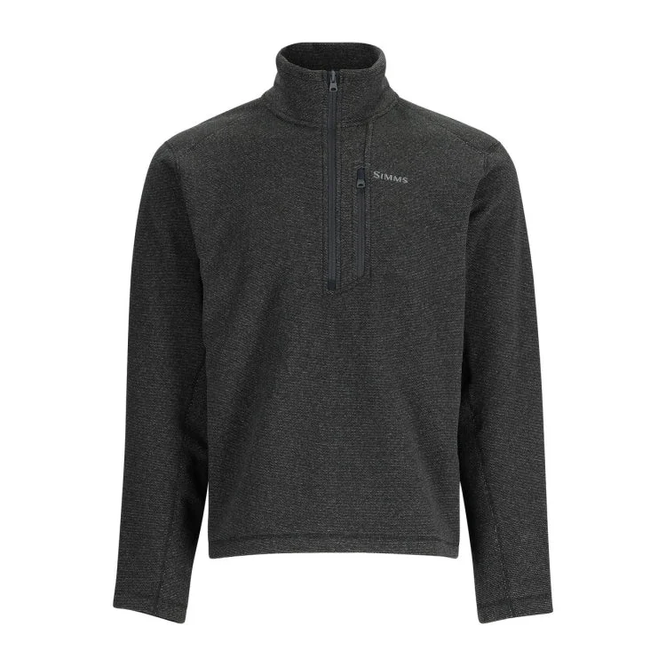 Bonus Savings Simms Rivershed Half Zip Sweater - Black Heather