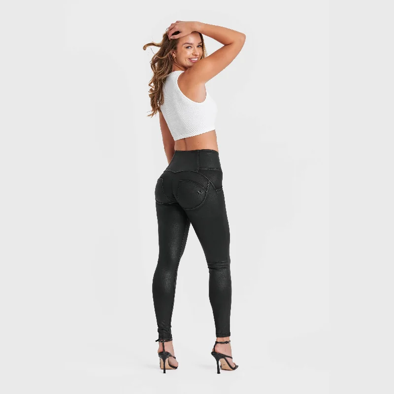 Can't Miss WR.UP® Denim Limited Edition - High Waisted - Full Length - Coated Black + Black Stitching