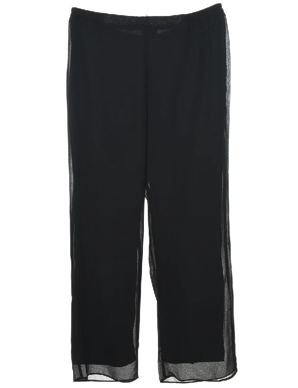 Extra Savings Black Classic Sheer Layer Trousers - W34 L29