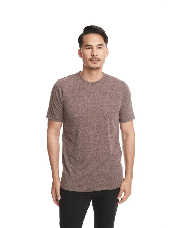 Next Level Mens Poly/Cotton Short Sleeve Crew T-Shirt | Espresso