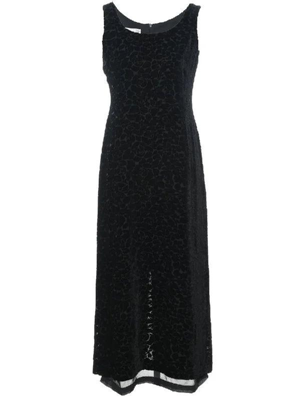 Early Access Black 1990s Evening Dress - L