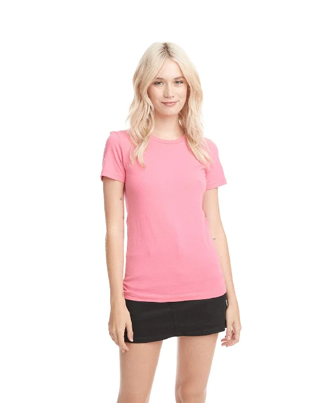 Overstock Next Level Ladies Boyfriend Tee | Hot Pink