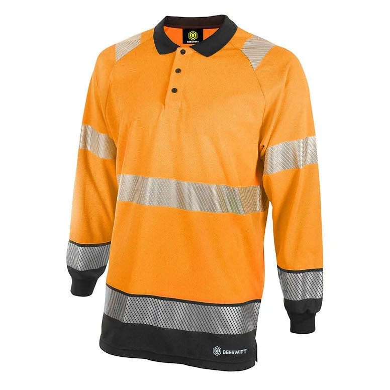 Best Bargains Beeswift Hivis Two Tone Polo Shirt L/S