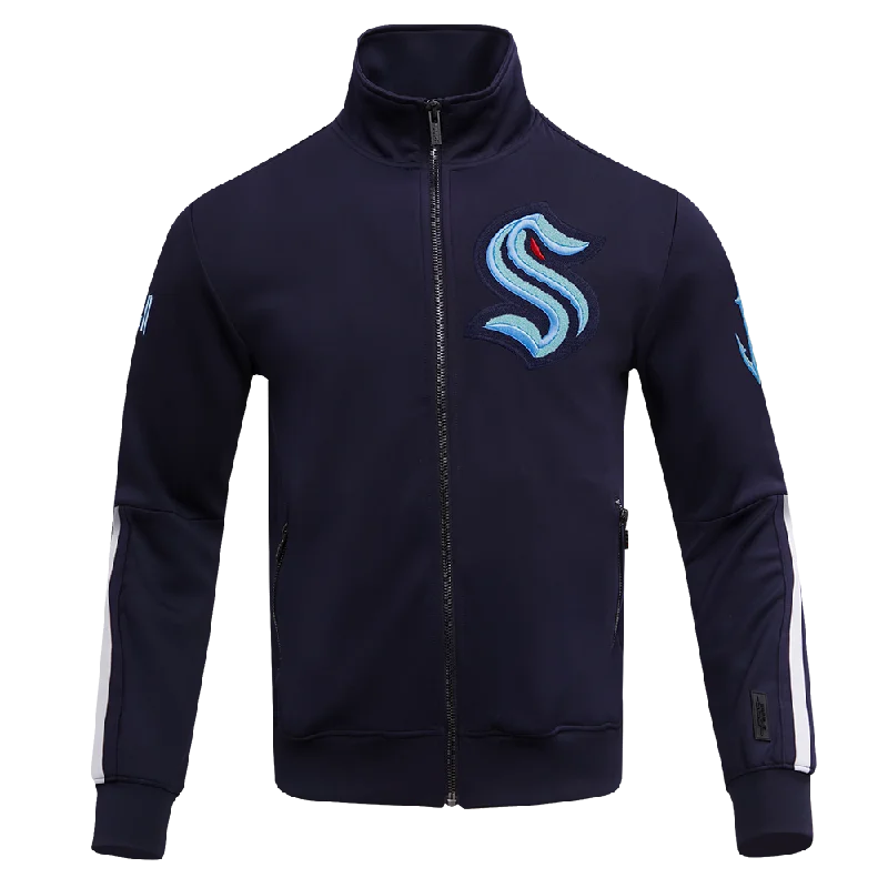 Weekend Deals That Thrill NHL SEATTLE KRAKEN CLASSIC CHENILLE MEN'S TRACK JACKET (MIDNIGHT NAVY) Weekend Deals That Thrill NHL SEATTLE KRAKEN CLASSIC CHENILLE MEN'S TRACK JACKET (MIDNIGHT NAVY)