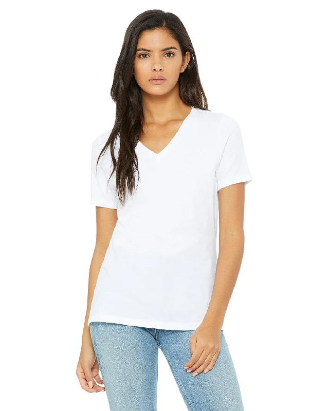 Bella+Canvas Ladies Missy V-Neck T-Shirt | White