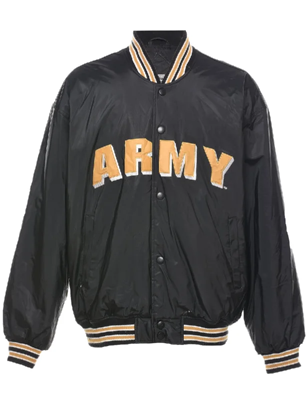 Special Offer Army Embroidered Bomber Jacket - L