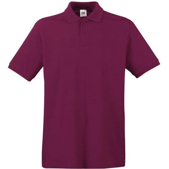 Deal Alert Fruit Of The Loom Premium Polo - Burgundy