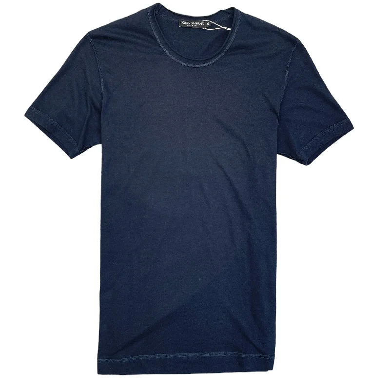 Men's Plain T-Shirt Navy Size IT 48 / UK M