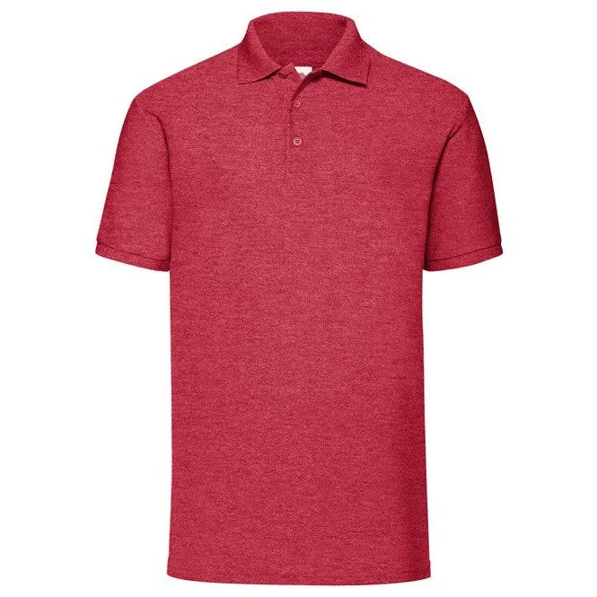 Lowest Rates Fruit Of The Loom 65/35 Polo - Heather Red