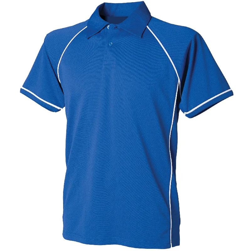 Value Pack Finden & Hales Piped Performance Polo - Royal/White*