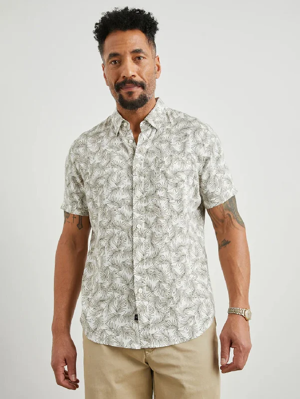 Limited Availability Carson Shirt - Palm Americano White
