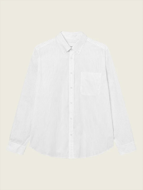 Early Access Kent Poplin Shirt - White Black