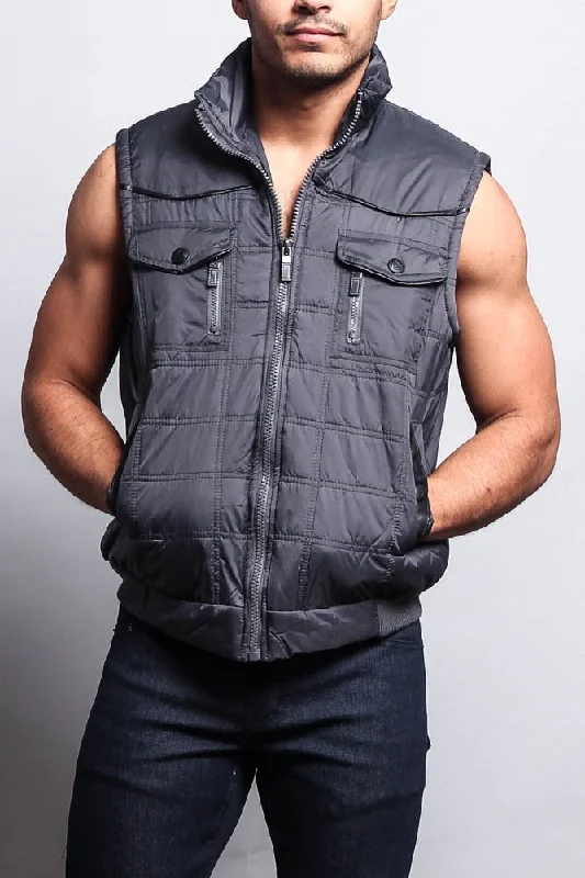 Bonus Savings Men's Padded Shearling Puffer Vest