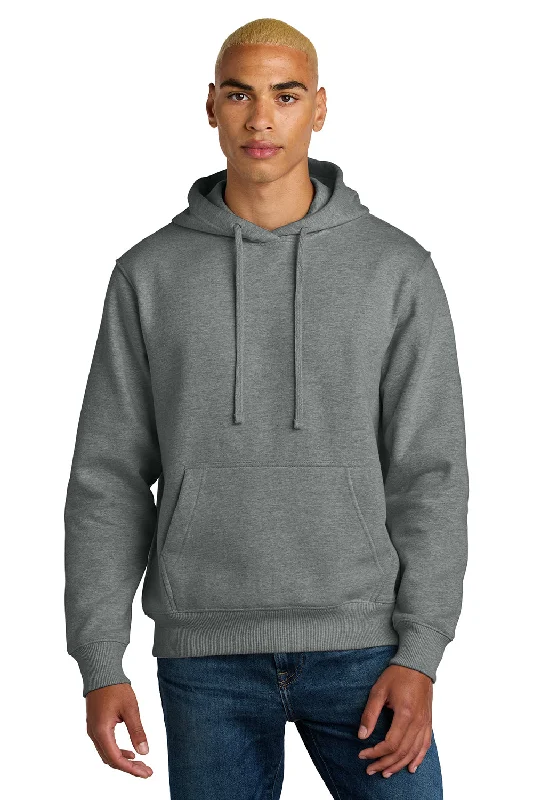 Midnight Madness District Mens V.I.T. Heavyweight Fleece Hooded Sweatshirt Hoodie w/ Pouch Pocket - Grey Frost