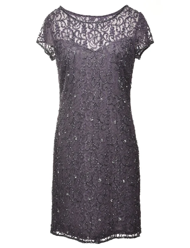 Closeout Beaded Party Dress - S
