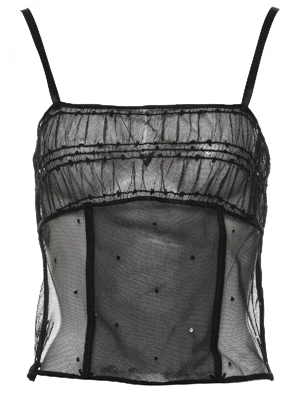 Unwind with Weekend Discounts Black Cami Top - M