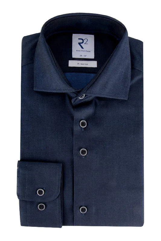 Sale Alert R2 Amsterdam Non-Iron Shirt Dark Navy