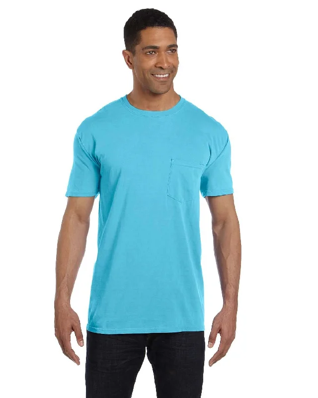 Comfort Colors Garment-Dyed Pocket T-Shirt | Lagoon Blue