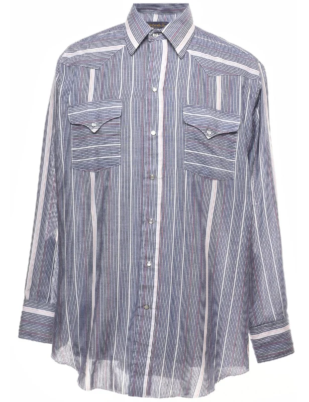 Blue Western Shirt - L