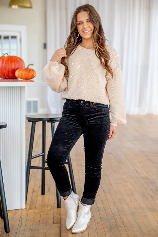 Weekend Shopping Bliss KanCan Black Corduroy Skinny Pants