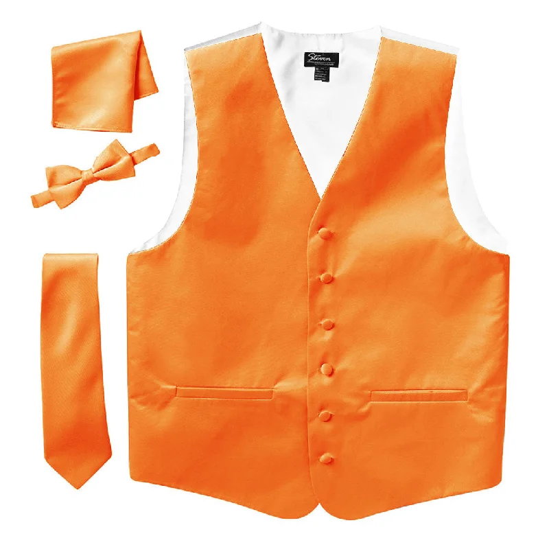 Instant Deal Steven Land Solid 4-pc. Vest with Matching Tie, Bowtie & Pocket Square