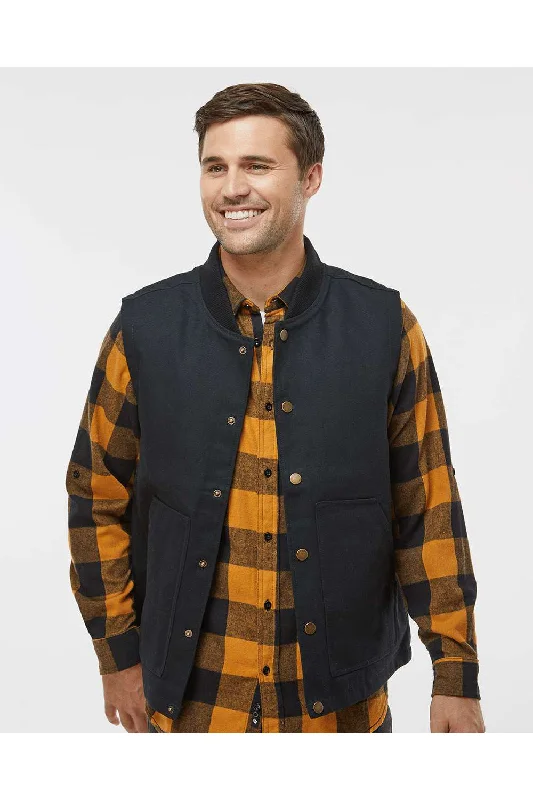 Savings Galore Independent Trading Co. Mens Insulated Canvas Full Zip Vest - Black