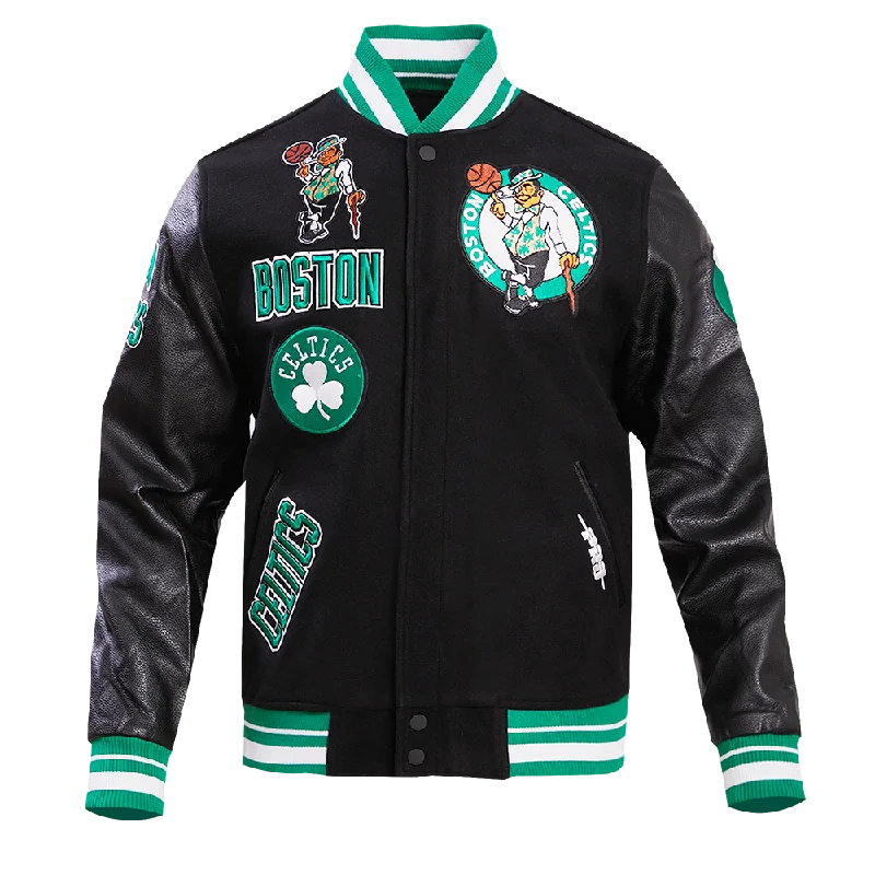 Price Drop NBA BOSTON CELTICS RETRO CLASSIC MEN'S RIB WOOL VARSITY JACKET (BLACK/KELLY GREEN) Price Drop NBA BOSTON CELTICS RETRO CLASSIC MEN'S RIB WOOL VARSITY JACKET (BLACK/KELLY GREEN)