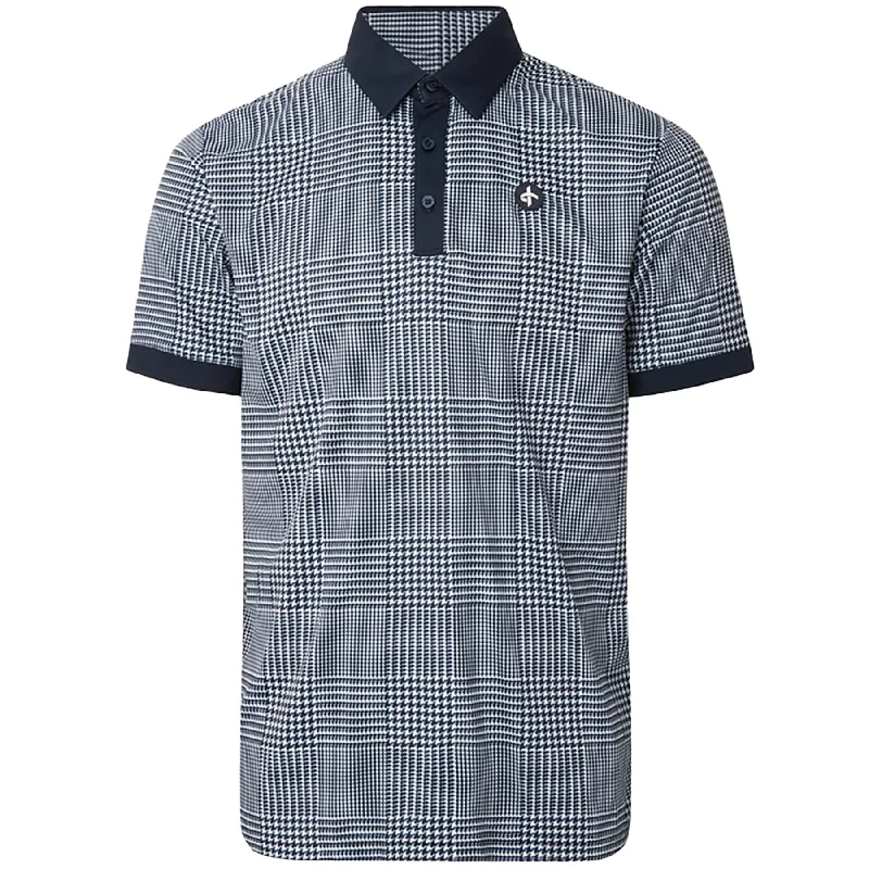 Deal of the Week Glencheck Regular Fit Polo Navy - SU24
