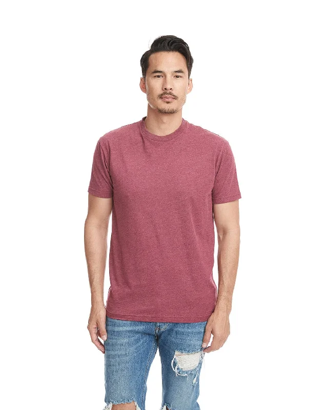 Next Level Mens Sueded T-Shirt | Heather Maroon