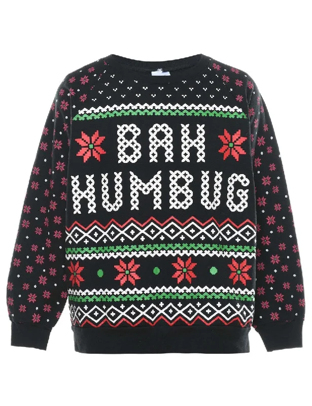 Weekend Savings Spectacle Black Christmas Sweatshirt - L