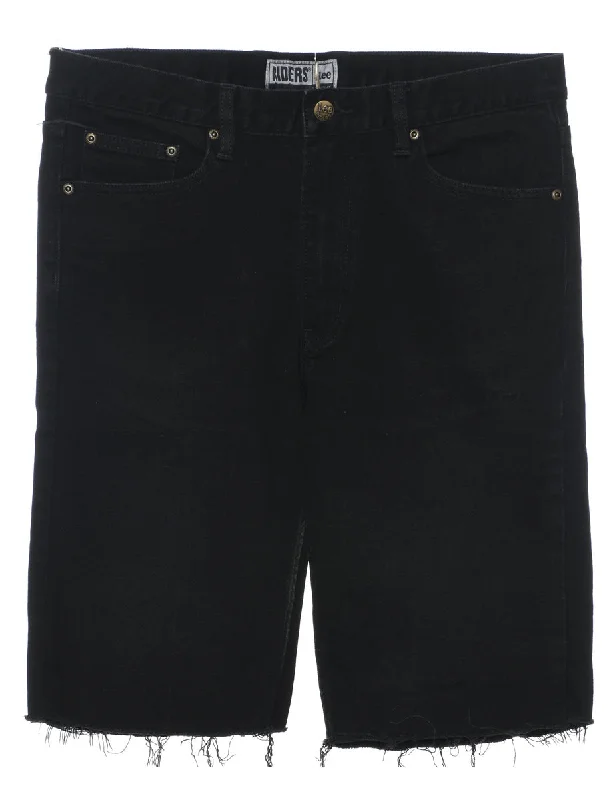 Unmissable Offer Black Cut-Off Denim Shorts - W34 L11