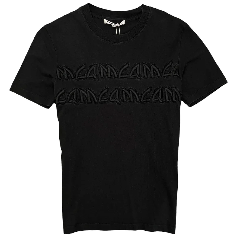 Men's Mcq Embroidered T-Shirt Black Size S