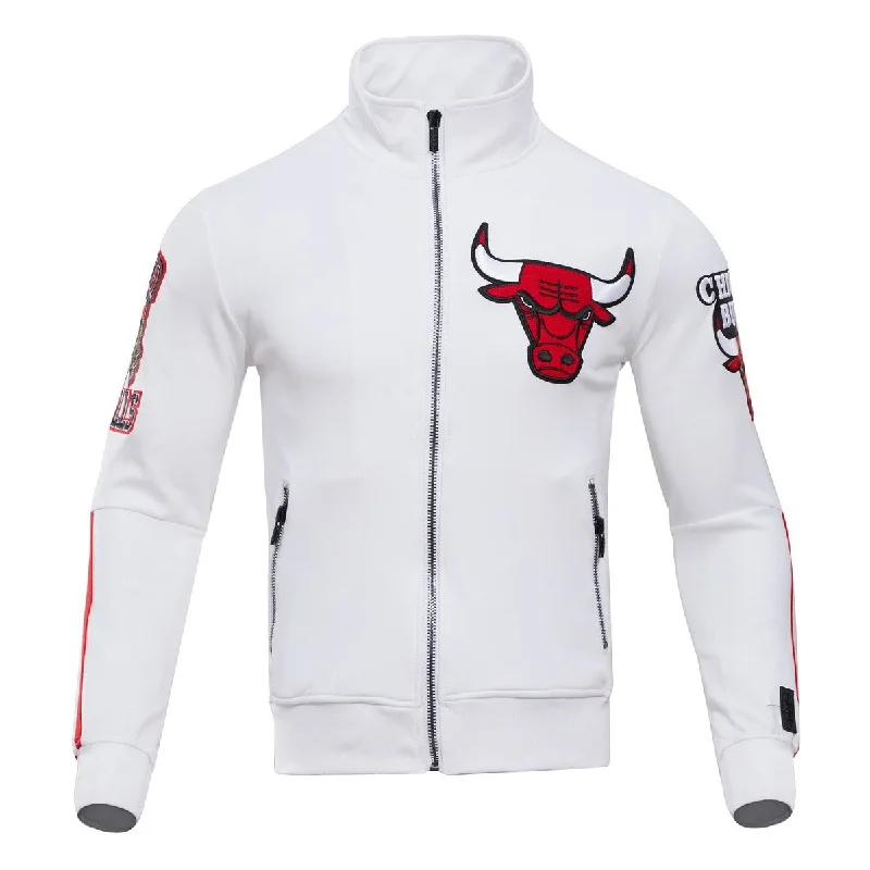 Early Bird Discount NBA CHICAGO BULLS CLASSIC MEN'S TRACK JACKET (WHITE)