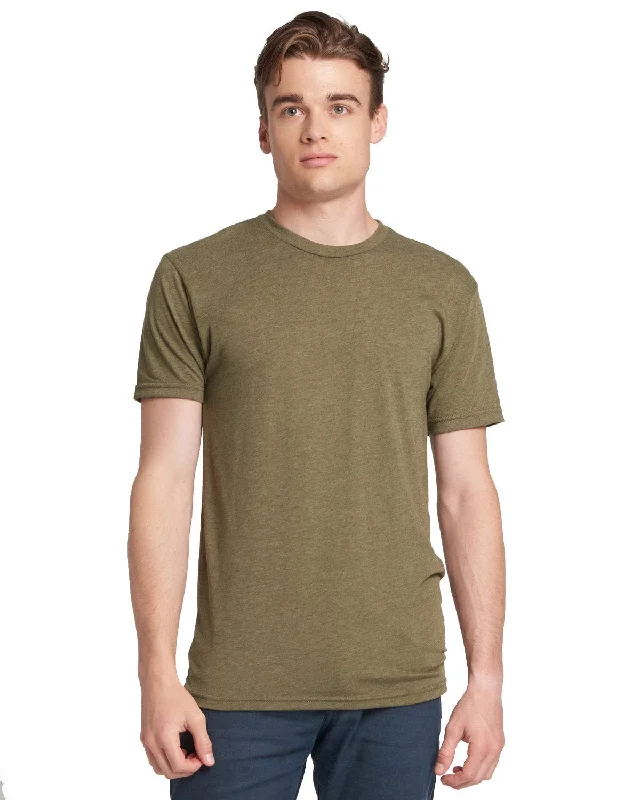 New Deals Next Level Mens Triblend Crew Tee | Military Green