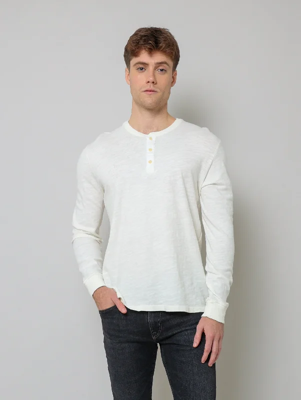 Weekend Savings Sensation Gabe Slub Henley - Ecru