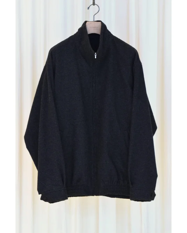 Extra Savings カシミヤ トラックジャケット CHARCOAL