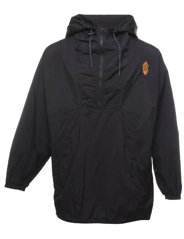 Price Blitz Black Hooded Nylon Jacket - L