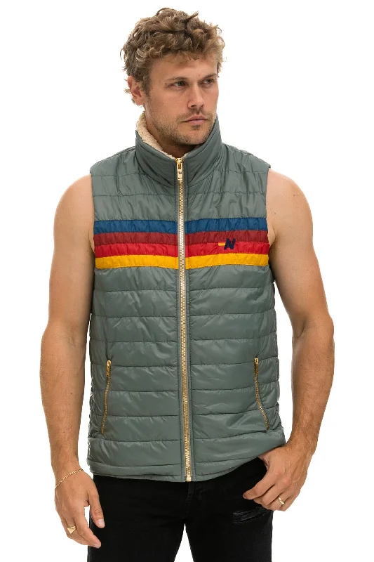 MEN'S 4 STRIPE VEST SHERPA - SEDONA