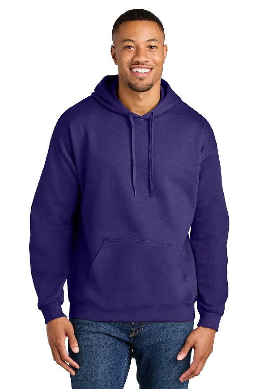 Weekend Deals That Please Gildan Mens Softstyle Hooded Sweatshirt Hoodie w/ Pouch Pocket - Purple