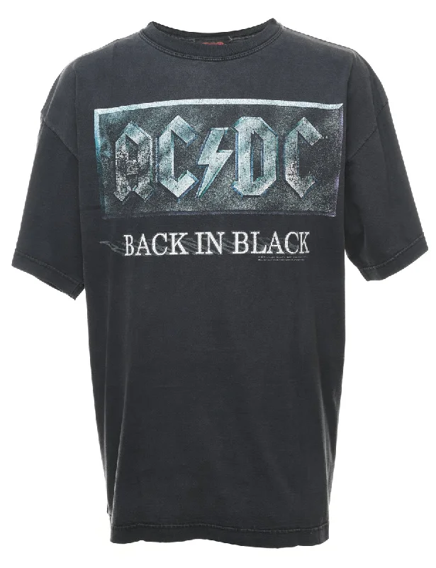 Lowest Price Black AC/DC Band T-shirt - XL