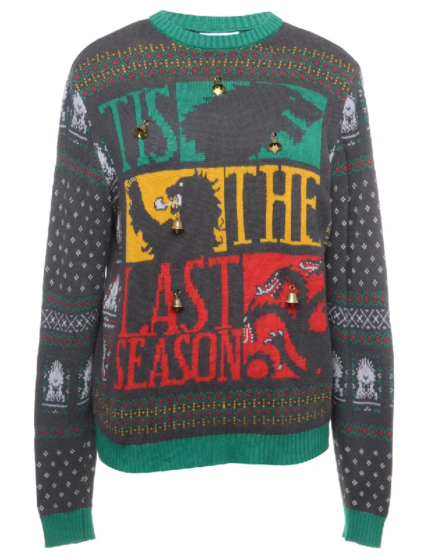 Anniversary Sale Beyond Retro Reworked Christmas Jumper With Bells - L