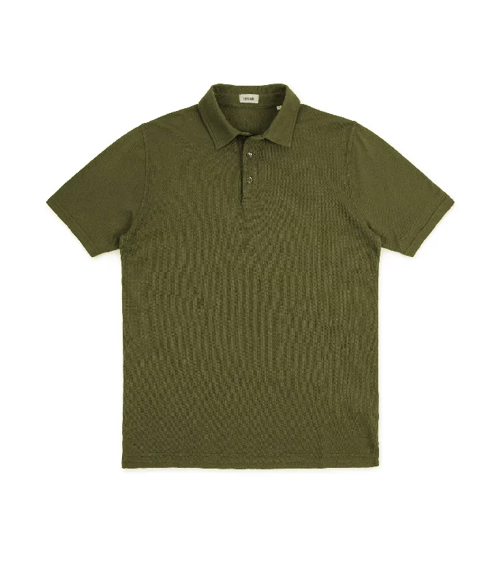 Big Savings Trunk Moxon Short Sleeve Polo Shirt: Olive
