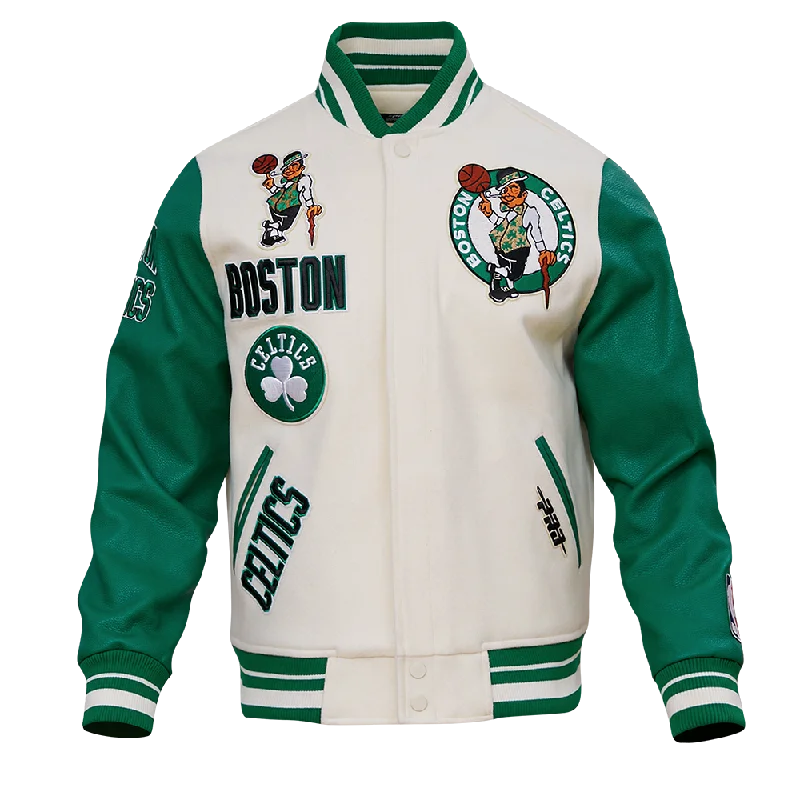 Discount Mania NBA BOSTON CELTICS RETRO CLASSIC MEN'S RIB WOOL VARSITY JACKET (EGGSHELL/KELLY GREEN) Discount Mania NBA BOSTON CELTICS RETRO CLASSIC MEN'S RIB WOOL VARSITY JACKET (EGGSHELL/KELLY GREEN)