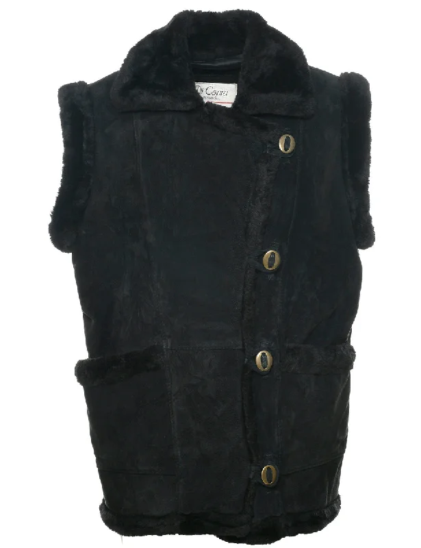 Black Suede Jacket - M