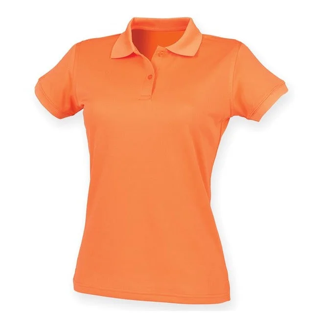 Deal Explosion Henbury Women's Coolplus® Polo Shirt - Bright Orange