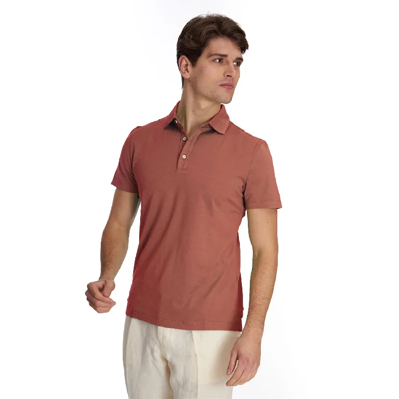 Weekend Savings Delight LIGHT BROWN SHORT SLEEVE POLO